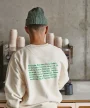 Three Marks Sweatshirt - Raw White / Green